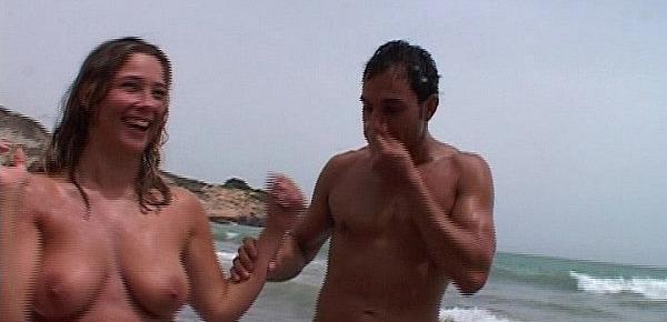  Hot young chuby busty french teen fucking with pervert guy on a nudist beach